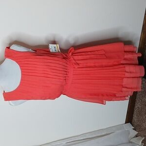 Relativity pink pleated mini dress size small